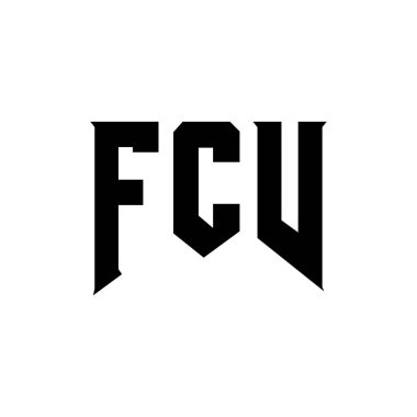 Teknoloji şirketi için FCV harf logosu tasarımı. FCV logo tasarımı siyah ve beyaz renk kombinasyonu. FCV logosu, FCV vektörü, FCV tasarımı, FCV simgesi, FCV alfabesi. FCV tipografi logosu tasarımı