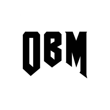 Teknoloji şirketi için OBM mektup logosu tasarımı. OBM logo tasarımı siyah ve beyaz renk kombinasyonu. OBM logosu, OBM vektörü, OBM tasarımı, OBM simgesi, OBM alfabesi. OBM tipografi logosu tasarımı