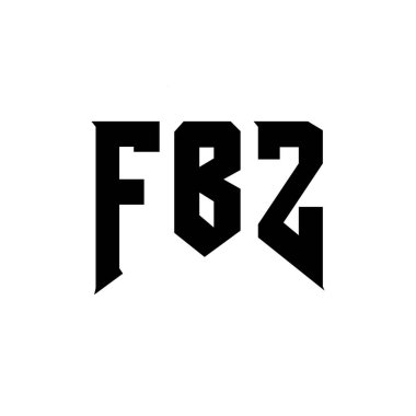 Teknoloji şirketi için FBZ harf logosu tasarımı. FBZ logo tasarımı siyah ve beyaz renk kombinasyonu. FBZ logosu, FBZ vektörü, FBZ tasarımı, FBZ simgesi, FBZ alfabesi. FBZ tipografi logosu tasarımı
