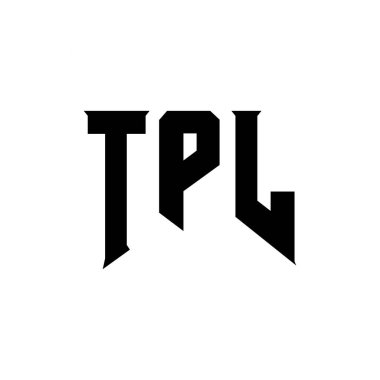 TPL letter logo design for technology company. TPL logo design black and white color combination. TPL logo, TPL vector, TPL design, TPL icon, TPL alphabet. TPL typography logo design clipart