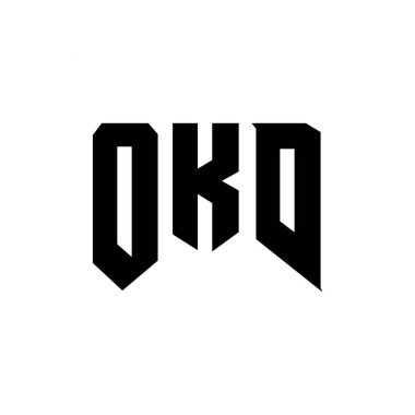 Teknoloji şirketi için OKD harf logosu tasarımı. OKD logo tasarımı siyah ve beyaz renk kombinasyonu. OKD logosu, OKD vektörü, OKD tasarımı, OKD simgesi, OKD alfabesi. OKD tipografi logosu tasarımı