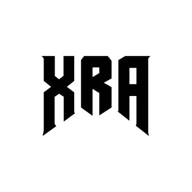 Teknoloji şirketi için XRA harf logosu tasarımı. XRA logosu siyah-beyaz renk kombinasyonu tasarladı. XRA logosu, XRA vektörü, XRA tasarımı, XRA simgesi, XRA alfabesi. XRA tipografi logosu tasarımı