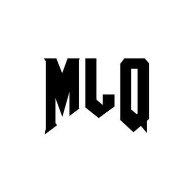 Teknoloji şirketi için MLQ harf logosu tasarımı. MLQ logo tasarımı siyah ve beyaz renk kombinasyonu. MLQ logosu, MLQ vektörü, MLQ tasarımı, MLQ simgesi, MLQ alfabesi. MLQ tipografi logosu tasarımı