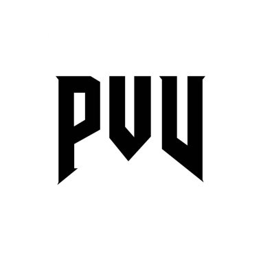 Teknoloji şirketi için PVV mektup logosu tasarımı. PVV logo tasarımı siyah ve beyaz renk kombinasyonu. PVV logosu, PVV vektörü, PVV tasarımı, PVV simgesi, PVV alfabesi. PVV tipografi logosu tasarımı