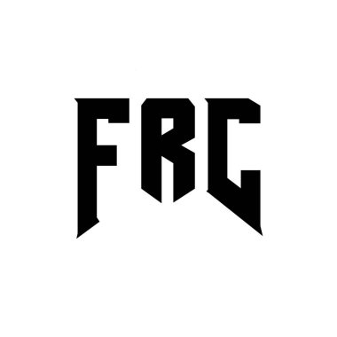 Teknoloji şirketi için FRC mektup logosu tasarımı. FRC logo tasarımı siyah-beyaz renk kombinasyonu. FRC logosu, FRC vektörü, FRC tasarımı, FRC simgesi, FRC alfabesi. FRC tipografi logosu tasarımı