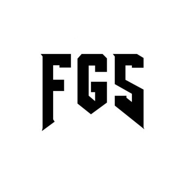 Teknoloji şirketi için FGS mektup logosu tasarımı. FGS logo tasarımı siyah ve beyaz renk kombinasyonu. FGS logosu, FGS vektörü, FGS tasarımı, FGS simgesi, FGS alfabesi. FGS tipografi logosu tasarımı