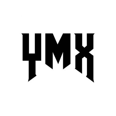 Teknoloji şirketi için YMX harf logosu tasarımı. YMX logo tasarımı siyah ve beyaz renk kombinasyonu. YMX logosu, YMX vektörü, YMX tasarımı, YMX simgesi, YMX alfabesi. YMX tipografi logosu tasarımı