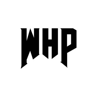 WhP teknoloji şirketi için logo tasarımı. WhP logosu siyah ve beyaz renk kombinasyonu tasarladı. WHP logosu, WHP vektörü, WHP tasarımı, whP simgesi, whP alfabesi. WHP tipografi logosu tasarımı