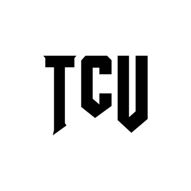 TCU letter logo design for technology company. TCU logo design black and white color combination. TCU logo, TCU vector, TCU design, TCU icon, TCU alphabet. TCU typography logo design clipart