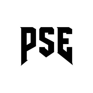 Teknoloji şirketi için PSE mektup logosu tasarımı. PSE logo tasarımı siyah ve beyaz renk kombinasyonu. PSE logosu, PSE vektörü, PSE tasarımı, PSE simgesi, PSE alfabesi. PSE tipografi logosu tasarımı