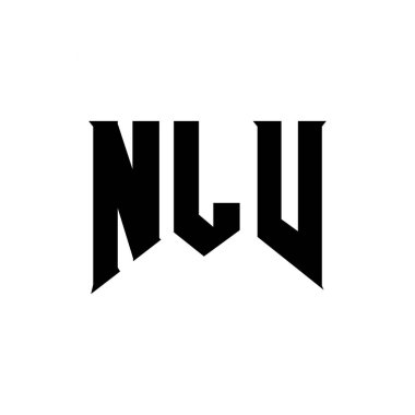 Teknoloji şirketi için NLV mektup logosu tasarımı. NLV logo tasarımı siyah ve beyaz renk kombinasyonu. NLV logosu, NLV vektörü, NLV tasarımı, NLV simgesi, NLV alfabesi. NLV tipografi logosu tasarımı