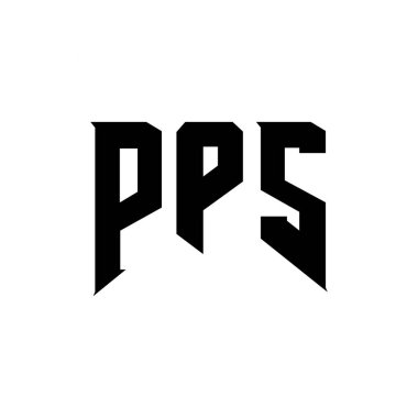 PPS letter logo design for technology company. PPS logo design black and white color combination. PPS logo, PPS vector, PPS design, PPS icon, PPS alphabet. PPS typography logo design clipart