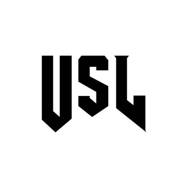Teknoloji şirketi için USL mektup logosu tasarımı. USL logo tasarımı siyah ve beyaz renk kombinasyonu. USL logosu, USL vektörü, USL tasarımı, USL simgesi, USL alfabesi. USL tipografi logosu tasarımı