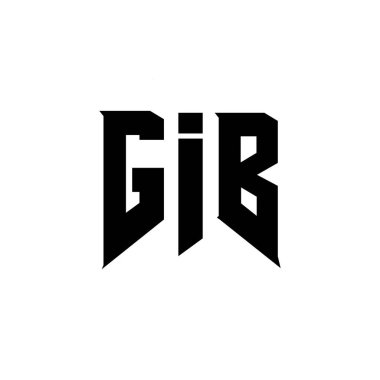 Teknoloji şirketi için GIB mektup logosu tasarımı. GIB logosu siyah ve beyaz renk kombinasyonu tasarladı. GIB logosu, GIB vektörü, GIB tasarımı, GIB simgesi, GIB alfabesi. GIB tipografi logosu tasarımı