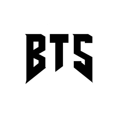 Teknoloji şirketi için BTS mektup logosu tasarımı. BTS logo tasarımı siyah ve beyaz renk kombinasyonu. BTS logosu, BTS vektörü, BTS dizaynı, BTS simgesi, BTS alfabesi. BTS tipografi logosu tasarımı.