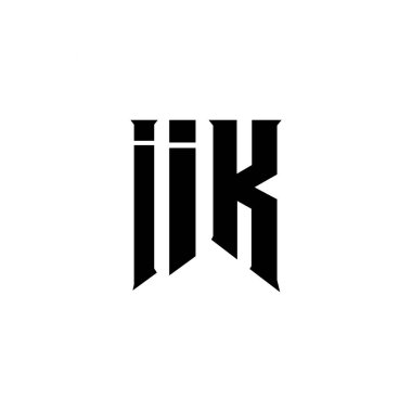 IIK mektup logosu teknoloji şirketi için tasarlandı. IIK logo tasarımı siyah ve beyaz renk kombinasyonu. IIK logosu, IIK vektörü, IIK tasarımı, IIK simgesi, IIK alfabesi. IIK tipografi logosu tasarımı