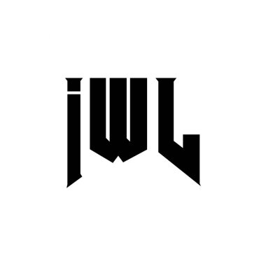 Teknoloji şirketi için IWL mektup logosu tasarımı. IWL logo tasarımı siyah ve beyaz renk kombinasyonu. IWL logosu, IWL vektörü, IWL tasarımı, IWL simgesi, IWL alfabesi. IWL tipografi logosu tasarımı