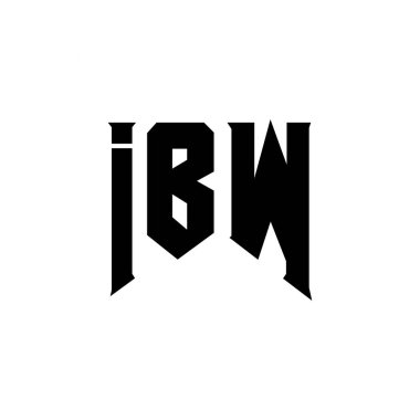 Teknoloji şirketi için IBW harf logosu tasarımı. IBW logo tasarımı siyah ve beyaz renk kombinasyonu. IBW logosu, IBW vektörü, IBW tasarımı, IBW simgesi, IBW alfabesi. IBW tipografi logosu tasarımı