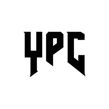 Teknoloji şirketi için YPC mektup logosu tasarımı. YPC logo tasarımı siyah ve beyaz renk kombinasyonu. YPC logosu, YPC vektörü, YPC tasarımı, YPC simgesi, YPC alfabesi. YPC tipografi logosu tasarımı