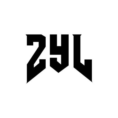 Teknoloji şirketi için ZYL harf logosu tasarımı. ZYL logo tasarımı siyah ve beyaz renk kombinasyonu. ZYL logosu, ZYL vektörü, ZYL tasarımı, ZYL simgesi, ZYL alfabesi. ZYL tipografi logosu tasarımı