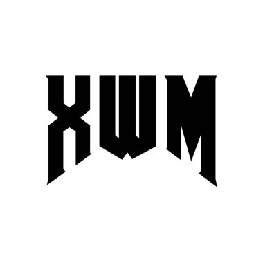 Teknoloji şirketi için XWM harf logosu tasarımı. XWM logosu siyah ve beyaz renk kombinasyonu tasarladı. XWM logosu, XWM vektörü, XWM tasarımı, XWM simgesi, XWM alfabesi. XWM tipografi logosu tasarımı