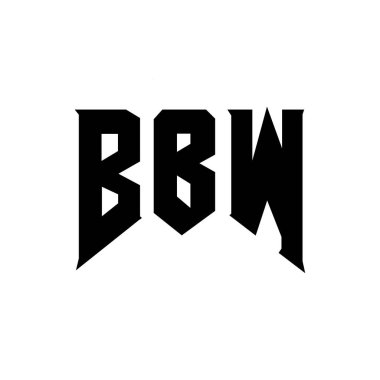 Teknoloji şirketi için BBW harf logosu tasarımı. BBW logo tasarımı siyah ve beyaz renk kombinasyonu. BBW logosu, BBW vektörü, BBW tasarımı, BBW simgesi, BBW alfabesi. BBW tipografi logo tasarımı.