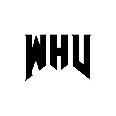 WHV 'nin teknoloji şirketi için logo tasarımı. WHV logo tasarımı siyah ve beyaz renk kombinasyonu. WHV logosu, WHV vektörü, WHV tasarımı, WHV simgesi, WHV alfabesi. WHV tipografi logosu tasarımı