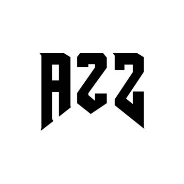 Teknoloji şirketi için AZZ harf logosu tasarımı. AZZ logo tasarımı siyah ve beyaz renk kombinasyonu. AZZ logosu, AZZ vektörü, AZZ dizaynı, AZZ simgesi, AZZ alfabesi. AZZ tipografi logosu tasarımı.