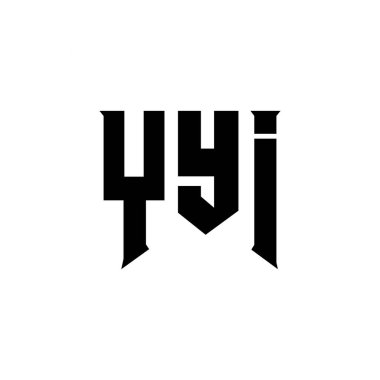 YYI teknoloji şirketi için logo tasarımı. YYI logo tasarımı siyah ve beyaz renk kombinasyonu. YYI logosu, YYI vektörü, YYYI tasarımı, YYYI simgesi, YYYI alfabesi. YYI tipografi logosu tasarımı
