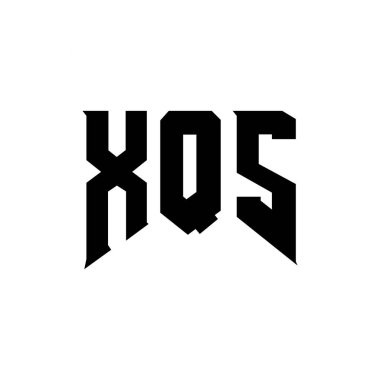 Teknoloji şirketi için XQS harf logosu tasarımı. XQS logo tasarımı siyah ve beyaz renk kombinasyonu. XQS logosu, XQS vektörü, XQS dizaynı, XQS simgesi, XQS alfabesi. XQS tipografi logosu tasarımı