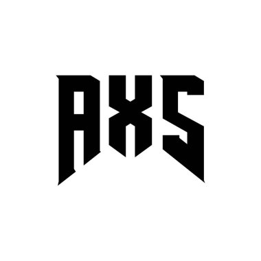 Teknoloji şirketi için AXS harf logosu tasarımı. AXS logo tasarımı siyah ve beyaz renk kombinasyonu. AXS logosu, AXS vektörü, AXS dizaynı, AXS simgesi, AXS alfabesi. AXS tipografi logosu tasarımı.