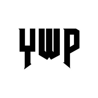 Teknoloji şirketi için YWP mektup logosu tasarımı. YWP logo tasarımı siyah ve beyaz renk kombinasyonu. YWP logosu, YWP vektörü, YWP tasarımı, YWP simgesi, YWP alfabesi. YWP tipografi logosu tasarımı