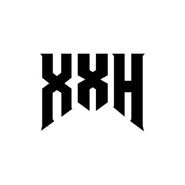 Teknoloji şirketi için XXH harf logosu tasarımı. XXH logosu siyah ve beyaz renk kombinasyonu tasarladı. XXH logosu, XXH vektörü, XXH dizaynı, XXH simgesi, XXH alfabesi. XXH tipografi logosu tasarımı