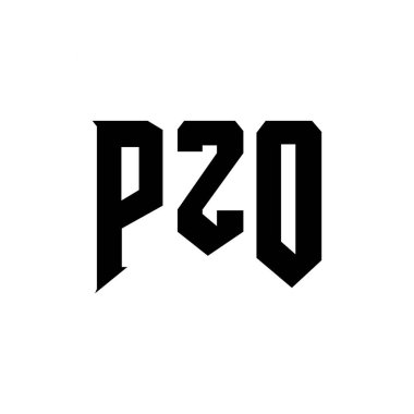 Teknoloji şirketi için PZO mektup logosu tasarımı. PZO logosu siyah-beyaz renk kombinasyonu tasarladı. PZO logosu, PZO vektörü, PZO tasarımı, PZO simgesi, PZO alfabesi. PZO tipografi logosu tasarımı