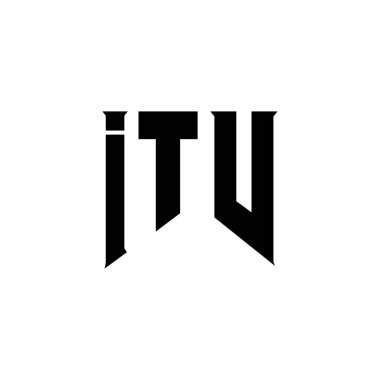 Teknoloji şirketi için ITV mektup logosu tasarımı. ITV logosu siyah-beyaz renk kombinasyonu tasarladı. ITV logosu, ITV vektörü, ITV tasarımı, ITV simgesi, ITV alfabesi. ITV tipografi logosu tasarımı