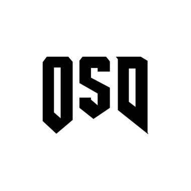 Teknoloji şirketi için OSD mektup logosu tasarımı. OSD logo tasarımı siyah ve beyaz renk kombinasyonu. OSD logosu, OSD vektörü, OSD tasarımı, OSD simgesi, OSD alfabesi. OSD tipografi logosu tasarımı