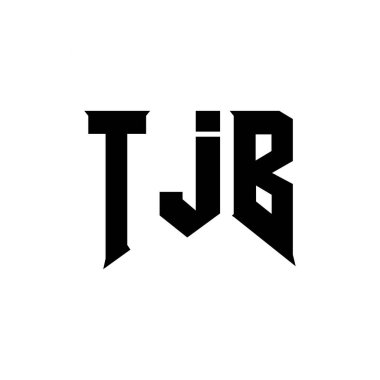 Teknoloji şirketi için TJB mektup logosu tasarımı. TJB logo tasarımı siyah ve beyaz renk kombinasyonu. TJB logosu, TJB vektörü, TJB tasarımı, TJB simgesi, TJB alfabesi. TJB tipografi logosu tasarımı