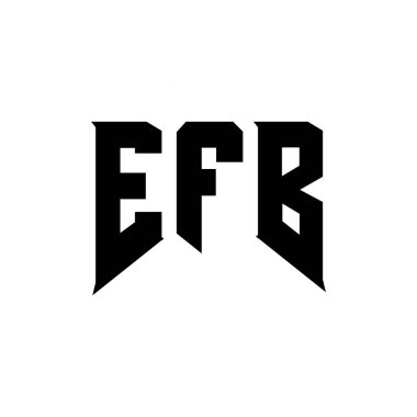 Teknoloji şirketi için EFB mektup logosu tasarımı. EFB logosu siyah-beyaz renk kombinasyonu tasarladı. EFB logosu, EFB vektörü, EFB tasarımı, EFB simgesi, EFB alfabesi. EFB tipografi logosu tasarımı