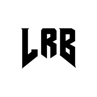 Teknoloji şirketi için LRB harf logosu tasarımı. LRB logo tasarımı siyah ve beyaz renk kombinasyonu. LRB logosu, LRB vektörü, LRB tasarımı, LRB simgesi, LRB alfabesi. LRB tipografi logosu tasarımı