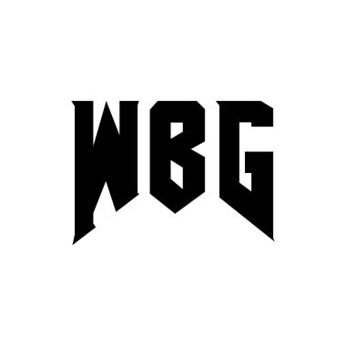 WBG letter logo design for technology company. WBG logo design black and white color combination. WBG logo, WBG vector, WBG design, WBG icon, WBG alphabet. WBG typography logo design clipart