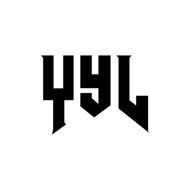 Teknoloji şirketi için YYL harf logosu tasarımı. YYL logo tasarımı siyah ve beyaz renk kombinasyonu. YYL logosu, YYL vektörü, YYYL tasarımı, YYYL simgesi, YYYL alfabesi. YYL tipografi logosu tasarımı