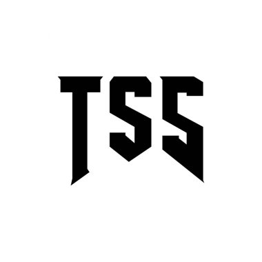 Teknoloji şirketi için TSS mektup logosu tasarımı. TSS logo tasarımı siyah ve beyaz renk kombinasyonu. TSS logosu, TSS vektörü, TSS tasarımı, TSS simgesi, TSS alfabesi. TSS tipografi logosu tasarımı
