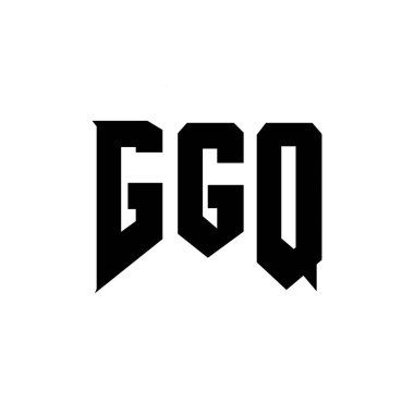 Teknoloji şirketi için GGQ harf logosu tasarımı. GGQ logo tasarımı siyah ve beyaz renk kombinasyonu. GGQ logosu, GGQ vektörü, GGQ tasarımı, GGQ simgesi, GGQ alfabesi. GGQ tipografi logosu tasarımı