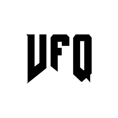 Teknoloji şirketi için VFQ harf logosu tasarımı. VFQ logo tasarımı siyah ve beyaz renk kombinasyonu. VFQ logosu, VFQ vektörü, VFQ tasarımı, VFQ simgesi, VFQ alfabesi. VFQ tipografi logosu tasarımı