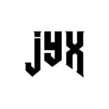 Teknoloji şirketi için JYX mektup logosu tasarımı. JYX logo tasarımı siyah ve beyaz renk kombinasyonu. JYX logosu, JYX vektörü, JYX tasarımı, JYX simgesi, JYX alfabesi. JYX tipografi logosu tasarımı