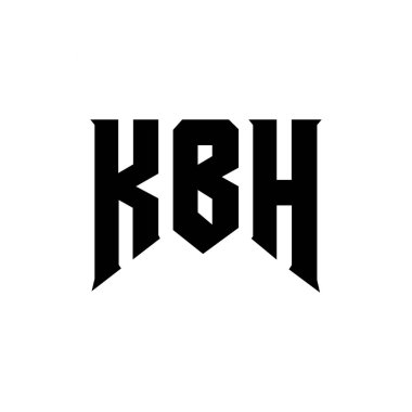 Teknoloji şirketi için KBH mektup logosu tasarımı. KBH logo tasarımı siyah-beyaz renk kombinasyonu. KBH logosu, KBH vektörü, KBH tasarımı, KBH simgesi, KBH alfabesi. KBH tipografi logosu tasarımı