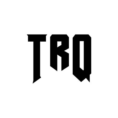 Teknoloji şirketi için TRQ mektup logosu tasarımı. TRQ logo tasarımı siyah ve beyaz renk kombinasyonu. TRQ logosu, TRQ vektörü, TRQ tasarımı, TRQ simgesi, TRQ alfabesi. TRQ tipografi logosu tasarımı