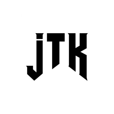 Teknoloji şirketi için JTK mektup logosu tasarımı. JTK logo tasarımı siyah-beyaz renk kombinasyonu. JTK logosu, JTK vektörü, JTK tasarımı, JTK simgesi, JTK alfabesi. JTK tipografi logosu tasarımı