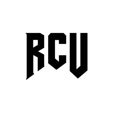 Teknoloji şirketi için RCU mektup logosu tasarımı. RCU logo tasarımı siyah-beyaz renk kombinasyonu. RCU logosu, RCU vektörü, RCU dizaynı, RCU simgesi, RCU alfabesi. RCU tipografi logosu tasarımı