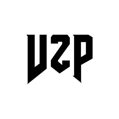 Teknoloji şirketi için VZP mektup logosu tasarımı. VZP logo tasarımı siyah ve beyaz renk kombinasyonu. VZP logosu, VZP vektörü, VZP tasarımı, VZP simgesi, VZP alfabesi. VZP tipografi logosu tasarımı